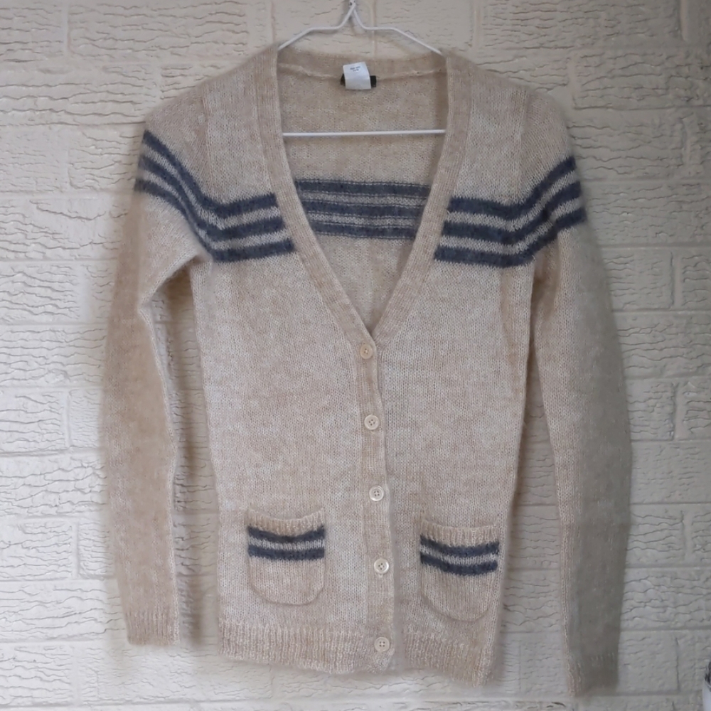 Oatmeal mohair cardigan